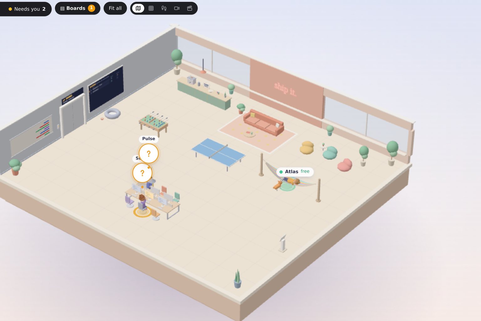 The 3D Office: walk around your fleet